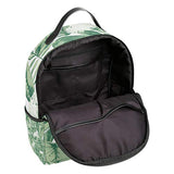 Watercolor Green Leaf Backpack School Travel Bag Daypack for Women Girls Boys