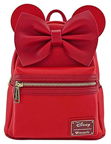 Loungefly Minnie Mouse Red Faux Leather Mini Backpack Standard, medium