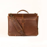 Boconi Bryant Dowel Rod Brief in Aniquued Mahogany w/Houndstooth