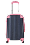 Brio Luggage Hardside Spinner Carry-On #808 Navy (Navy/ Pink)