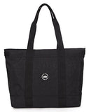 Crest Design Women handbag Tote Shoulder Bag for Laptops up to 17 inch (X-Large, Black)