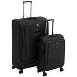 AmazonBasics Premium Expandable Softside Spinner Luggage With TSA Lock 2-Piece Set - 21/29-Inch, Black