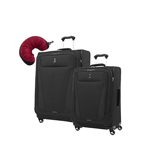 Travelpro Maxlite 5 | 3-PC Set | 25" & 29" Exp. Spinners with Travel Pillow (Black)