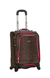 Rockland Luggage 20 Inch Spinner Carry On, Pink Leopard, One Size