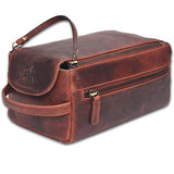 toiletry bag for men - toiletry bag for women leather toiletry bag travel dopp kit Leather dopp men (Brown Crazy Horse)