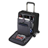 Samsonite Lineate Underseat Carry On Boarding Bag with Spinner Wheels, Obsidian Black