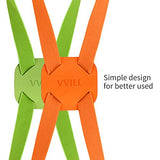 VVILL Bag Bungee, Luggage Straps Suitcase Adjustable Belt - Lightweight and Durable Travel Bag Accessories (orange)