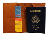 Moon And Start Symbol Handmade Genuine Leather Passport Holder Case Hlt_01