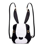 Mojing Cute Bunny Backpack Purse For Girls,Cartoon Rabbit Schoolbag Daypack(White)
