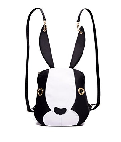 Mojing Cute Bunny Backpack Purse For Girls,Cartoon Rabbit Schoolbag Daypack(White)