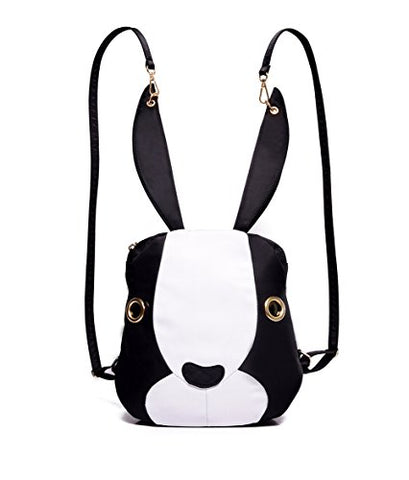 Mojing Cute Bunny Backpack Purse For Girls,Cartoon Rabbit Schoolbag Daypack(White)