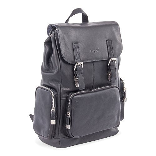 Bugatti Sartoria Top Grain Leather Backpack, Leather, Black