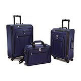 American Tourister Luggage Pop Extra Spinner - 4 Piece Set (One Size, Navy 3PC Set)