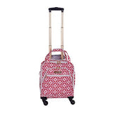 Jenni Chan Aria Snow Flake 15-Inch Spinner Tote (Black White)