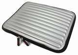 Duragadget Shock-Absorbing, Water-Resistant, Protective Memory Foam Laptop Case In Silver For