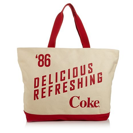 Coca-Cola Oversized Tote Bag With Matching Wristlet ~Delicious & Refreshing