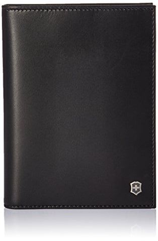 Victorinox Men's Altius Edge Leibnitz Passport Cover with RFID, black leather L
