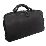 Canyon Outback Wildcat Canyon 20-Inch Rolling Leather Duffel Bag, Black, One Size