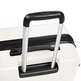 AmazonBasics Geometric Luggage Expandable Suitcase Spinner - 3 Piece Set (20", 24", 28"), Cream