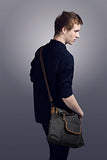 ECOSUSI Unisex Casual Hobo Canvas Cross Body Messenger Shoulder Bags Grey