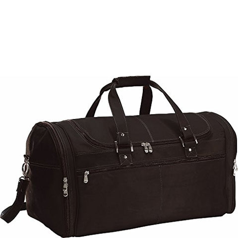 David King Vaquetta Leather Deluxe Extra Large Multi Pocket Duffel In Cafe