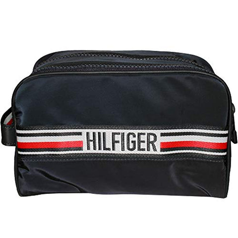 Tommy Hilfiger Men's Signature Tape Double Wash Bag Navy One Size