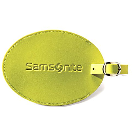 Samsonite Large Vinyl ID Tag Neon Green