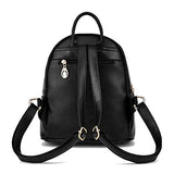 Cute Small Backpack Mini Purse Casual Waterproof Daypacks Leather for Teen Girls and Women (Black)