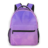 Multi leisure backpack,Purple Pink Ombre Design, travel sports School bag for adult youth College Students