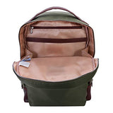 McKlein, N Series, Parker, Nano Tech-Light Nylon with Leather Trim, 15" Nylon Dual Compartment Laptop Backpack, Green (18551)