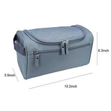 ABage Hanging Travel Toiletry Bag Travel Cosmetic Organizer Makeup Shaving Bags with Hook, Grey