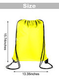 20 Pieces Drawstring Backpack Sport Bags Cinch Tote Bags for Traveling and Storage (Yellow, Size 1)