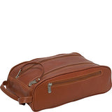Piel Leather Double Compartment Shoe Bag, Saddle, One Size