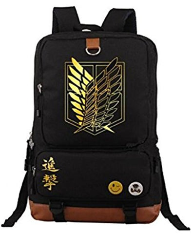 Gumstyle Anime Attack on Titan Large Capacity School Bag Cosplay Backpack Black