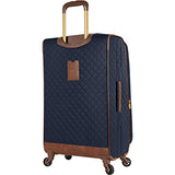 Anne Klein Women's 25" Expandable Softside Spinner Carryon Luggage, Navy Quilted