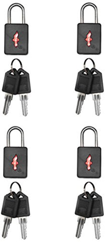 Safe Skies Tsa Family Four-Pack Tsa Padlocks, Black