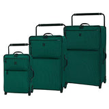 IT Luggage World's Lightest Los Angeles 2 Wheel 3 Piece Set, Alpine Green