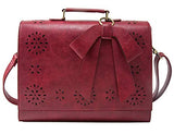ECOSUSI Ladies PU Leather Laptop Bag Briefcase Crossbody Messenger Bags Satchel Purse Fit 14"