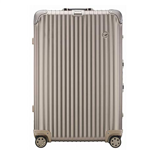 RIMOWA Lufthansa Private Jet Collection suitcase 84.5L titanium Electronic Tag