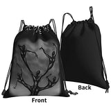 SLDFJLATEE Por-cupine TRE-e Drawstring Backpack/Outdoor Portable Backpack Sports and Fitness Backpack