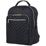 Kenneth Cole Reaction Women's Chelsea Chevron Quilted 15-Inch Laptop & Tablet Fashion Travel Backpack, Black, One Size
