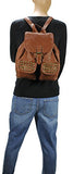 Scarleton Trendy Studded Jacquard Backpack H200304 - Brown