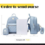 Cute Small Backpack Mini Purse Casual Waterproof Daypacks Leather For Teen Girls And Women (Blue)