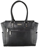 Kenneth Cole Reaction Tote And Tie Single Gusset Top Zip Computer Carry On Tote (Black)