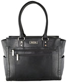 Kenneth Cole Reaction Tote And Tie Single Gusset Top Zip Computer Carry On Tote (Black)