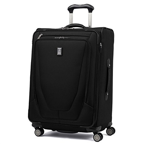 Travelpro Luggage Crew 11 25" Expandable Spinner Suitcase W/Suiter, Black