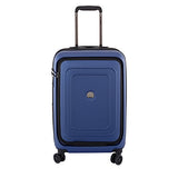 Delsey Luggage Cruise Lite Hardside 21" Carry On Exp. Spinner W/ Front Pocket, Blue
