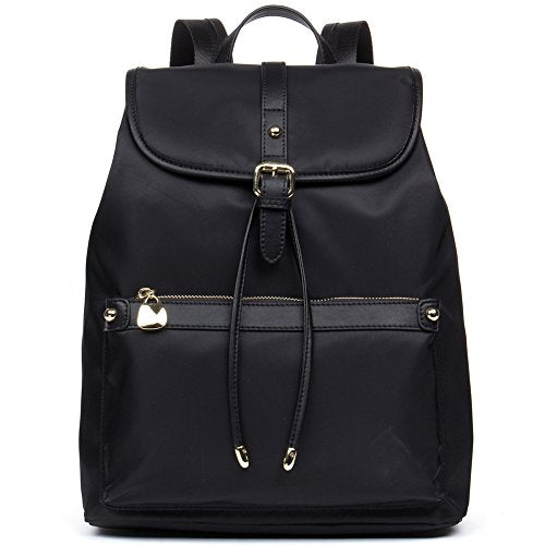 Bostanten Waterproof Backpack Purse Laptop Travel Backpacks School Nylon Bag For Women Black