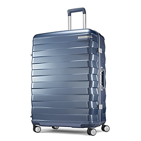 Samsonite Framelock Hardside Checked Luggage with Spinner Wheels, 28 Inch, Ice Blue