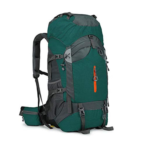 OASIS LAND 60L Camping Hiking Backpack Mountaineering Bag Large Capacity Trekking Rucksack Outdoor Backpack Hiking Camping Bags Aluminum,Green